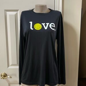 Sport Tek Black Tennis theme Top, large